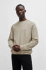 Felpa regular fit in terry di cotone con toppa con logo