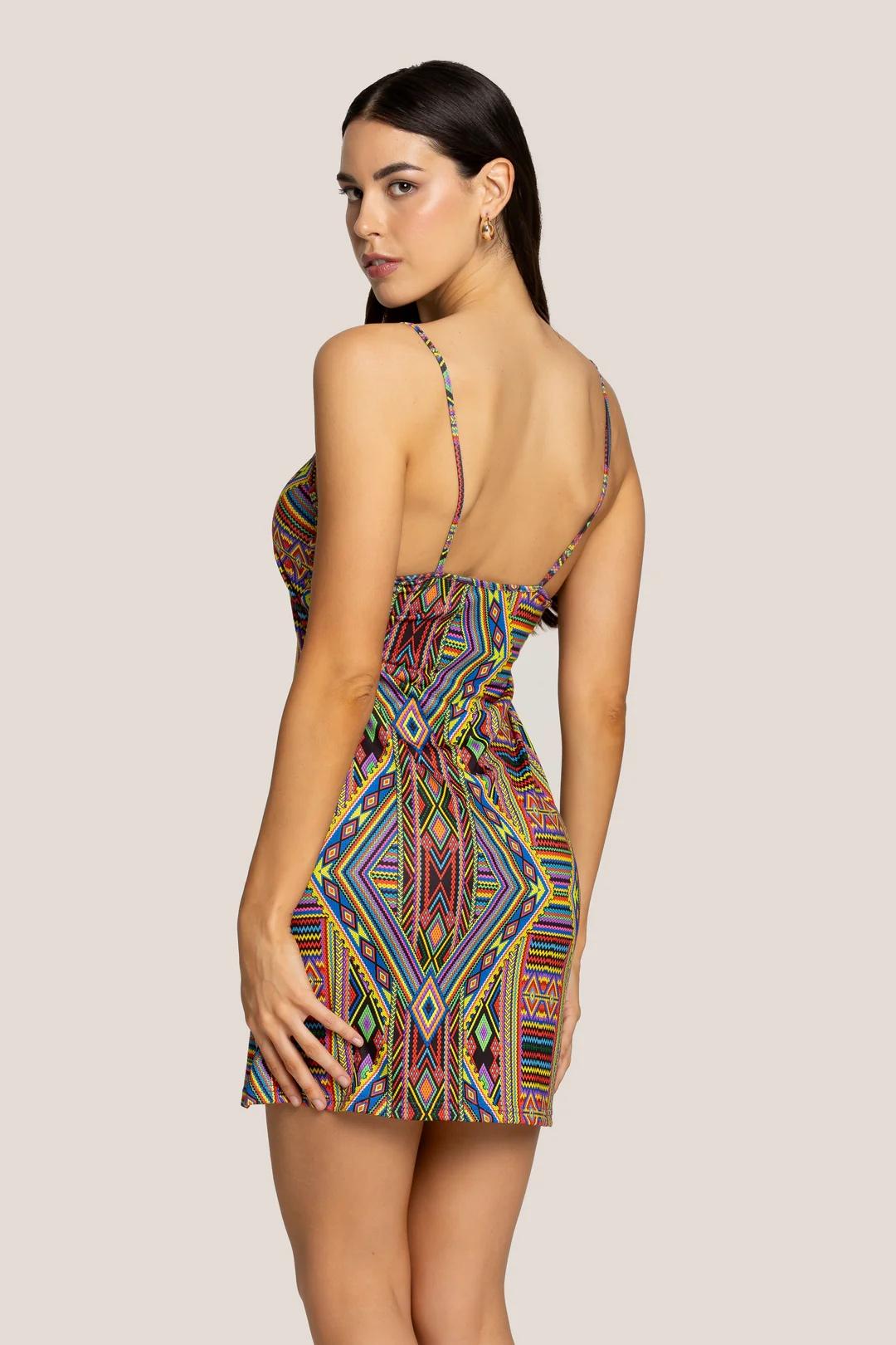 Abito corto masai colors 125WCUAC5416 200 4GIVENESS 