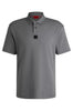 Polo in cotone intrecciato con logo scomposto