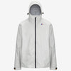 Giacca impermeabile da viaggio unisex beige con design ripiegabile