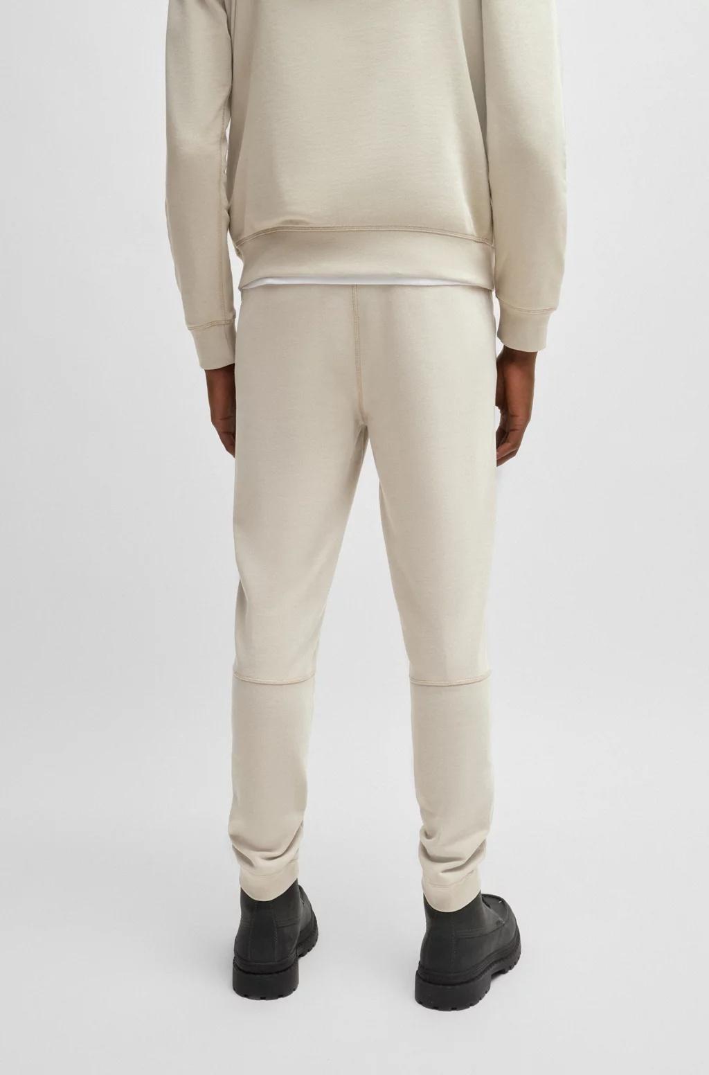 Pantaloni della tuta in terry di cotone con toppa con logo 50509303 271 BOSS 