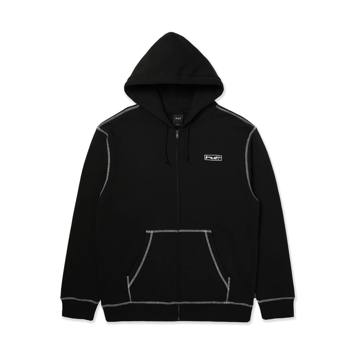 Stretch Full-Zip Hoodie PF00756 BLACK HUF 