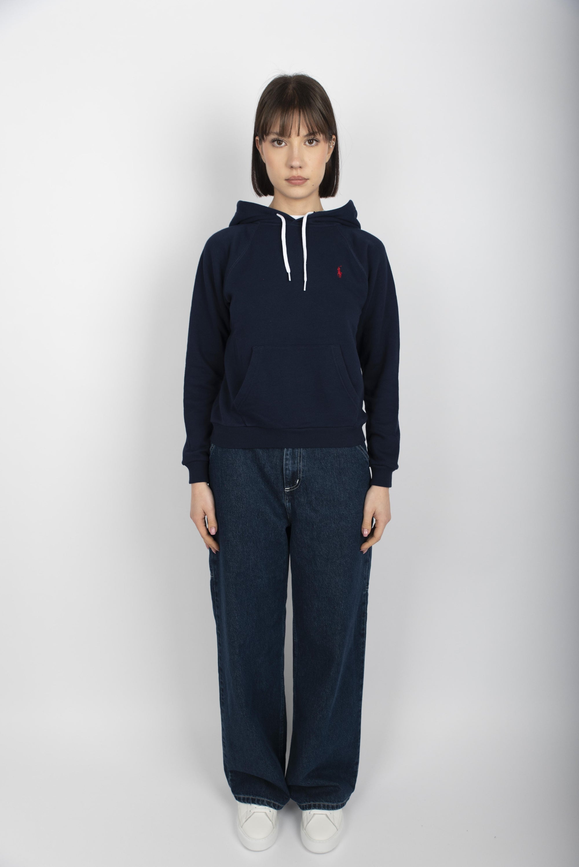 Pullover con cappuccio in felpa blu navy crociera 211935583 009 POLO RALPH LAUREN 