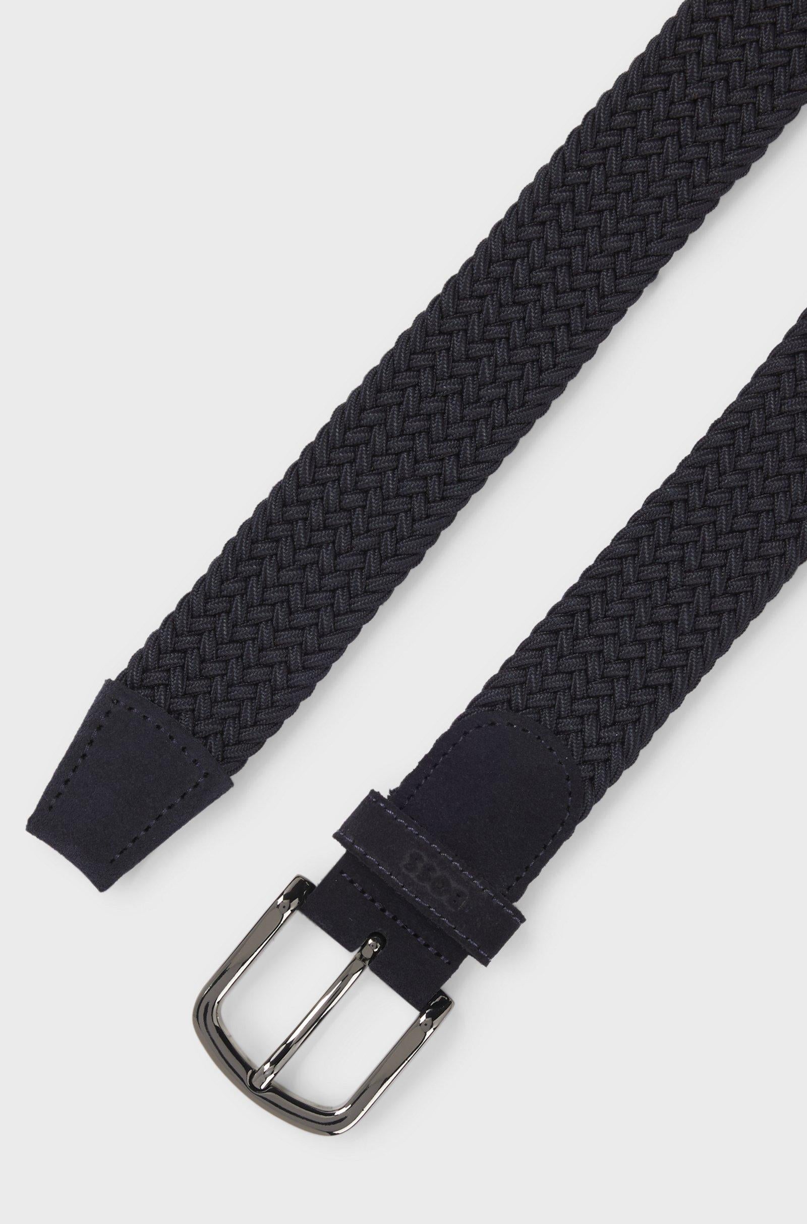 Cintura intrecciata con rifiniture in pelle 50537169 401 BOSS ACCESSORIES 