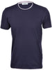 T-shirt con profili navy