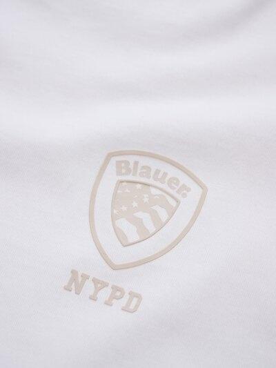 T-shirt con logo in tono 25SBLUH02193 100 BLAUER 