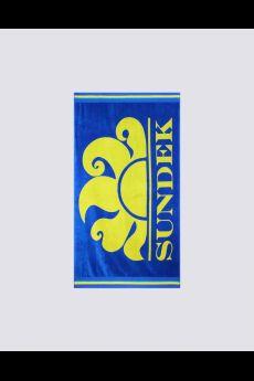 New classic telo mare jacquard con logo azzurro AM312ATC1050 A2202 SUNDEK 