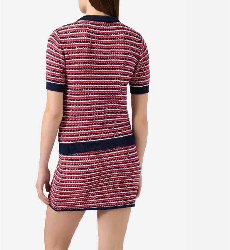 Polo Caddy Ridge in maglia di cotone a righe CDY003 00258L MC2 SAINT BARTH 