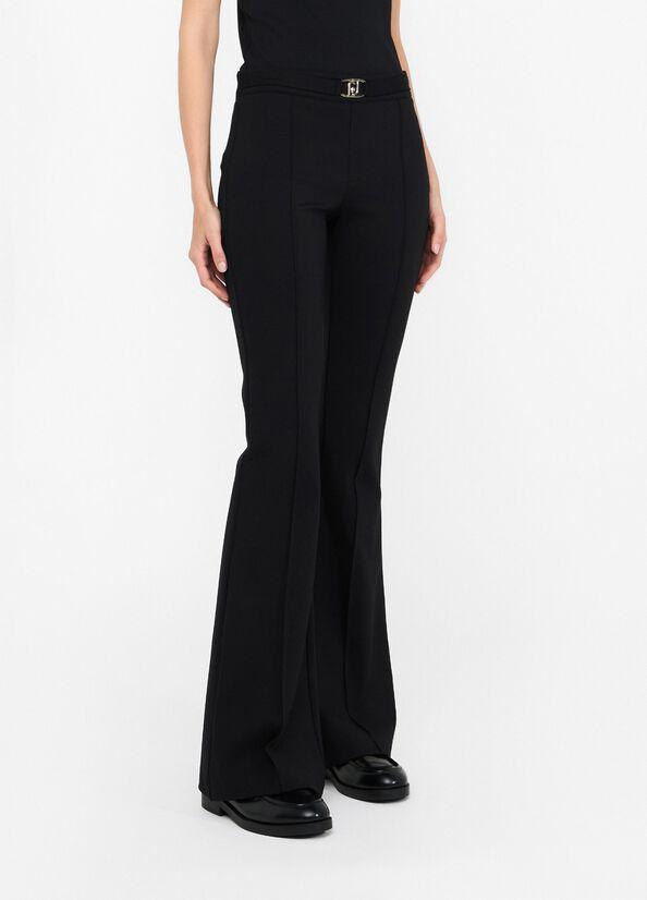 Pantaloni flare con cintura MF5143J9189 22222 LIU JO WHITE2 