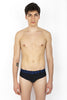 Swim Brief nero con waist logo blu