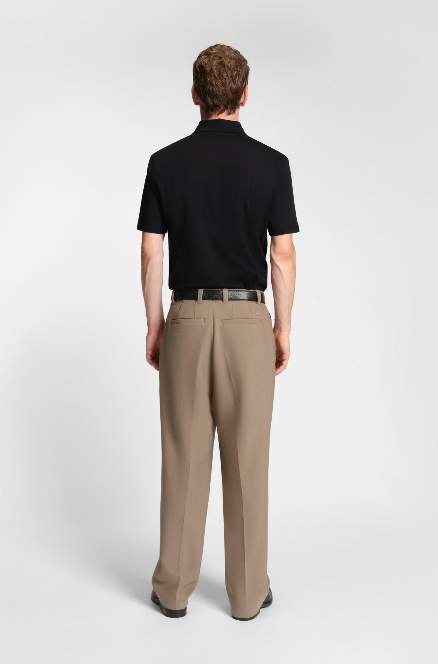 Polo in cotone mercerizzato con doppio monogramma 50520297 001 BOSS 