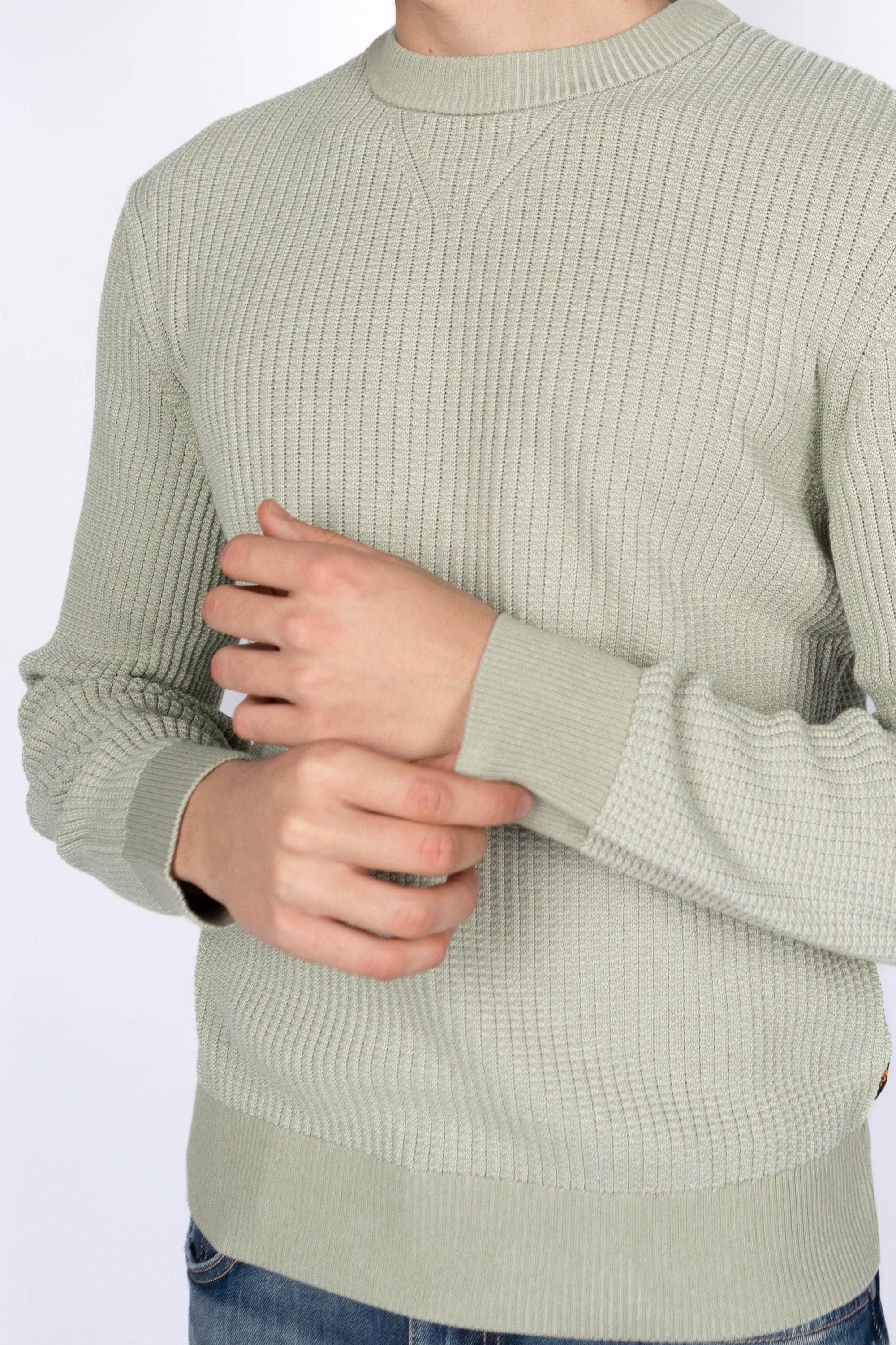 Maglione in misto cotone con lavorazione 3D 50543693 370 BOSS 