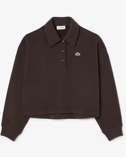 Felpa oversize in tessuto felpato con collo a polo SF5275 SKB LACOSTE 