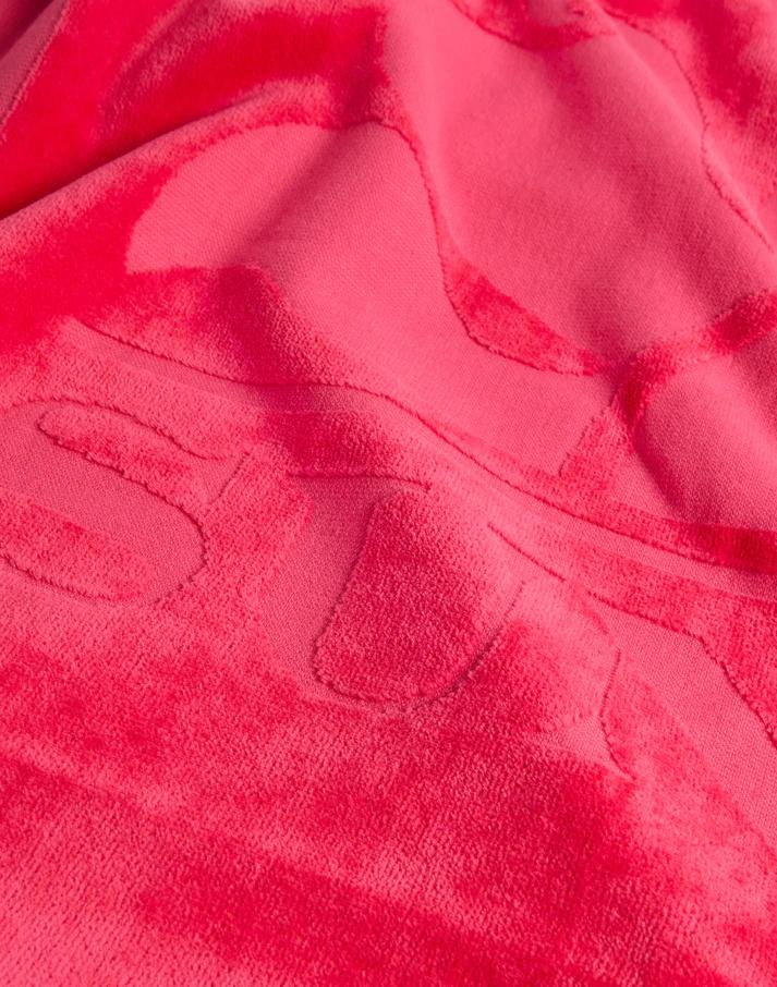 Telo in spugna jacquard con logo e cornice ù AM372ATC1000 A7000 SUNDEK 