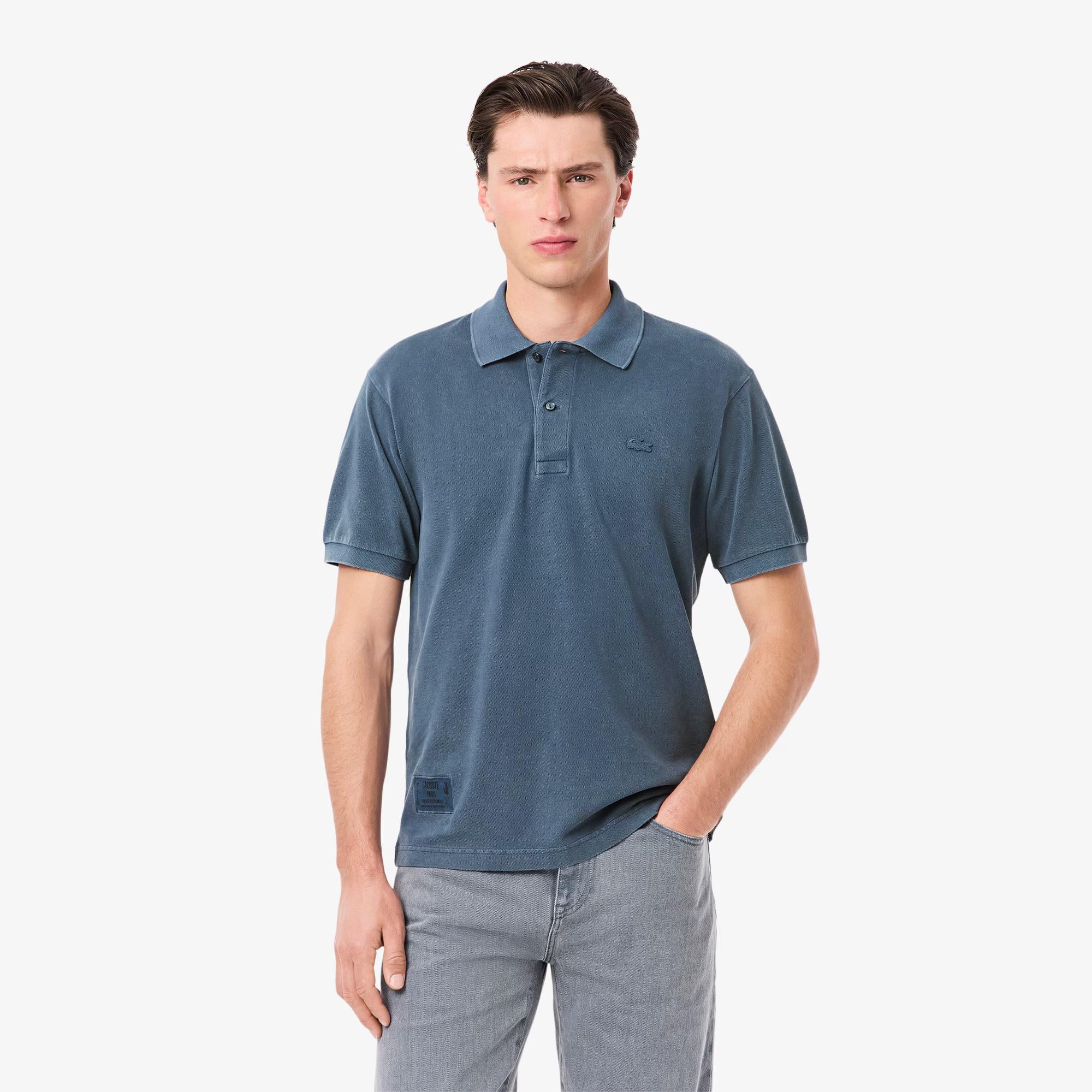 Polo in piquè di cotone classic fit effetto lavato PH9868 C7Z LACOSTE 