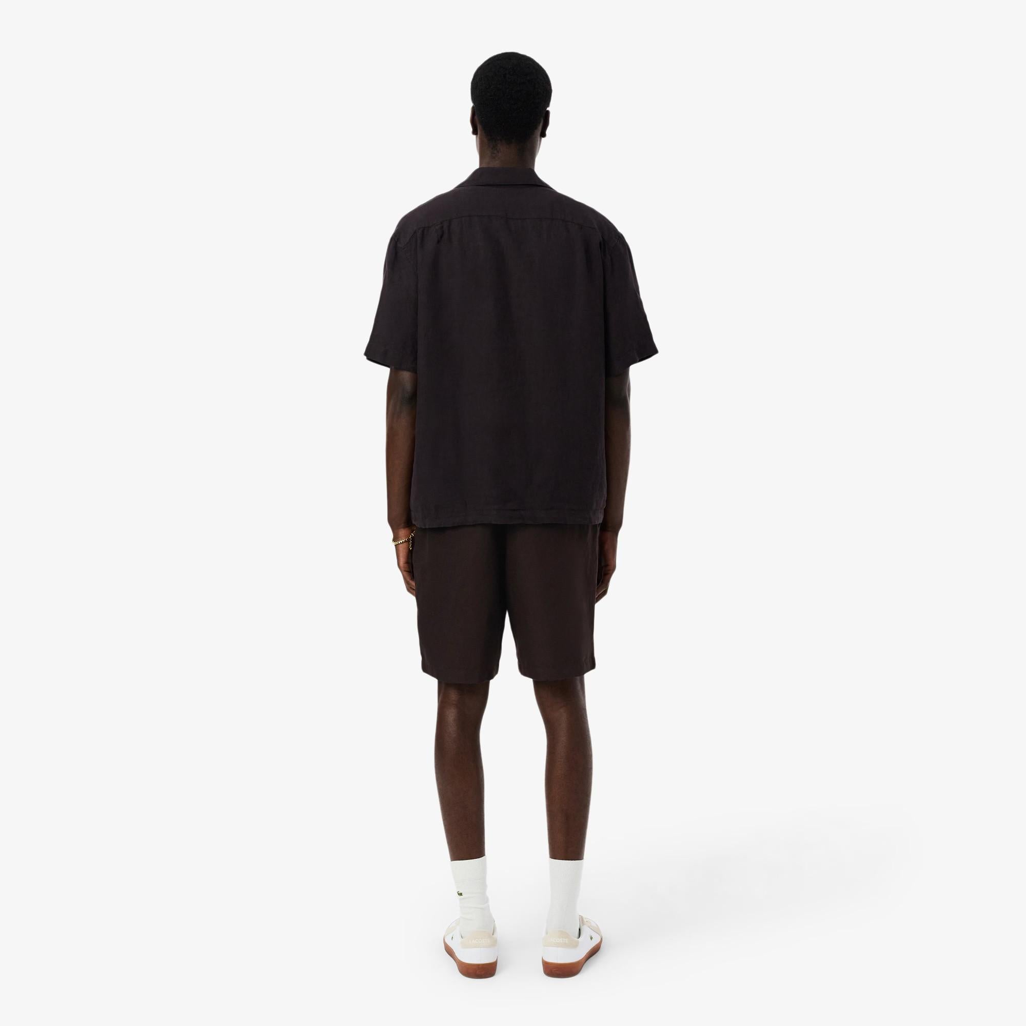 Shorts regular fit in twill di misto lino GH2628 3LA LACOSTE 