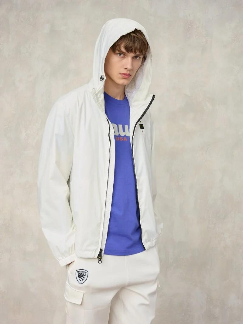 Giacca con cappuccio fodera cotone carruth 26SBLUC11071 102 BLAUER 