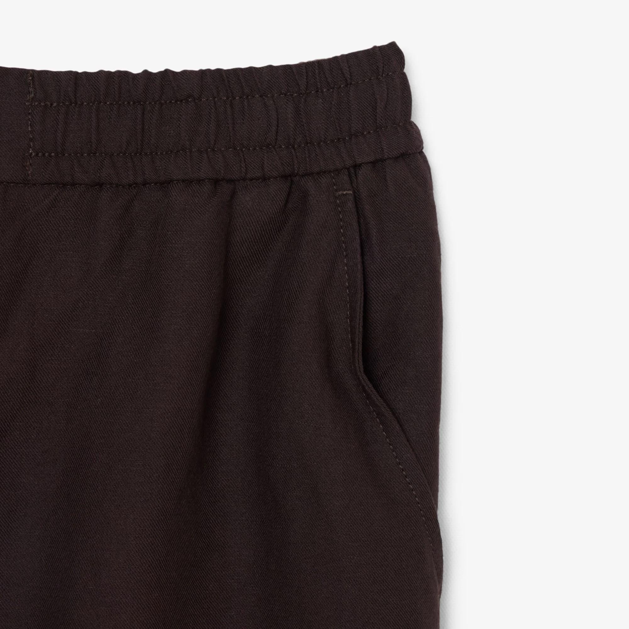 Shorts regular fit in twill di misto lino GH2628 3LA LACOSTE 