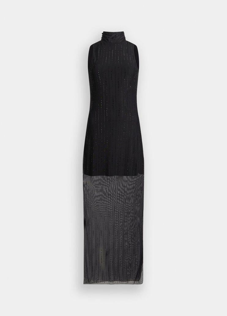 Abito in tulle con strass CF5054J4966 01038 LIU JO BLACK 
