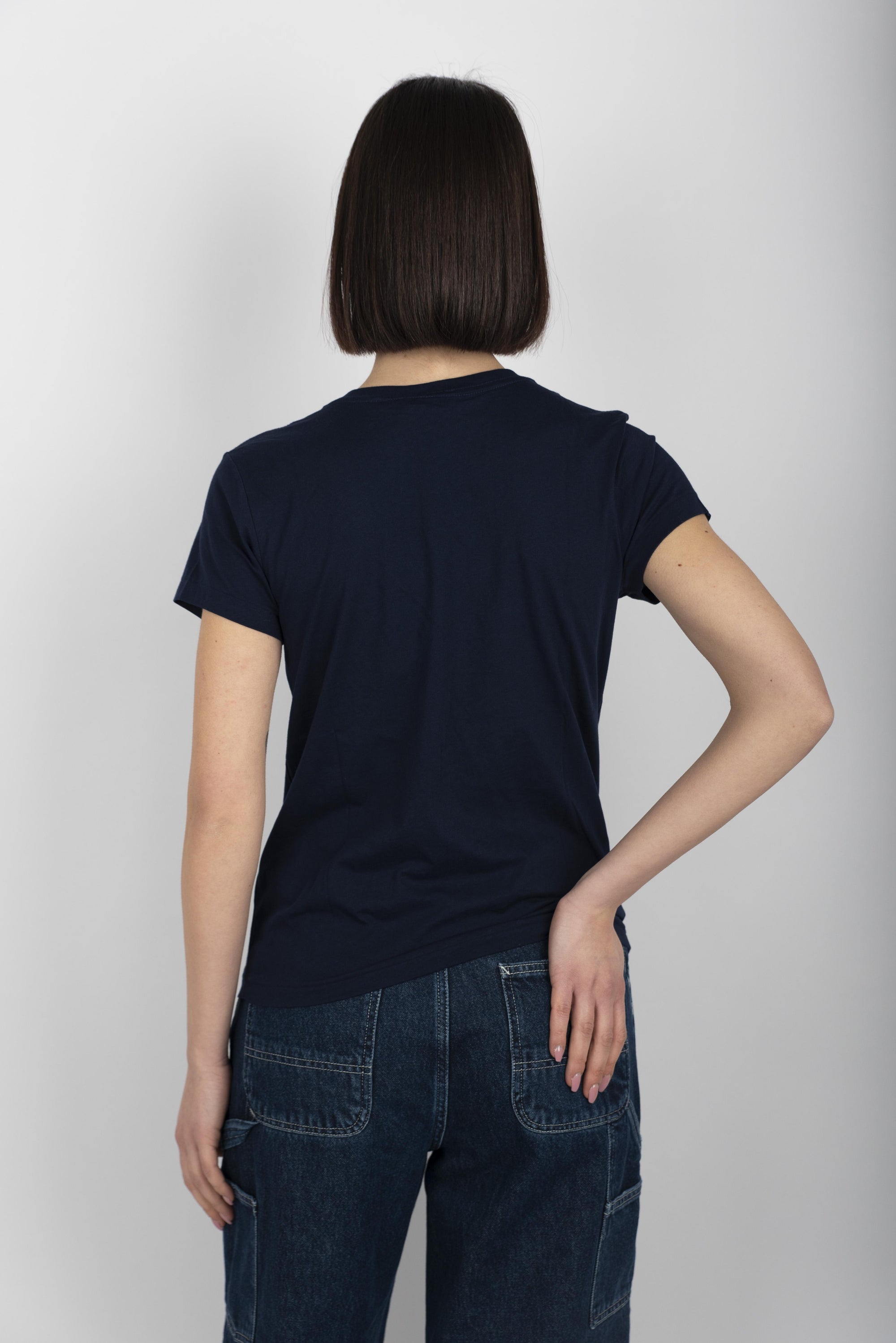 Maglietta in jersey con scollo a V blu navy crociera 211902403 002 POLO RALPH LAUREN 