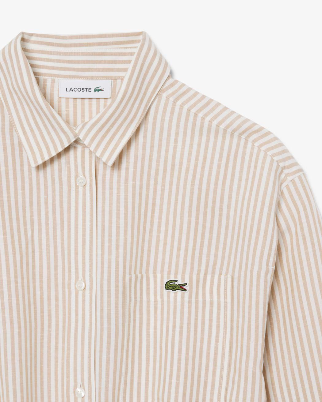 Chemisier oversize in misto lino EF7604 8GI LACOSTE 