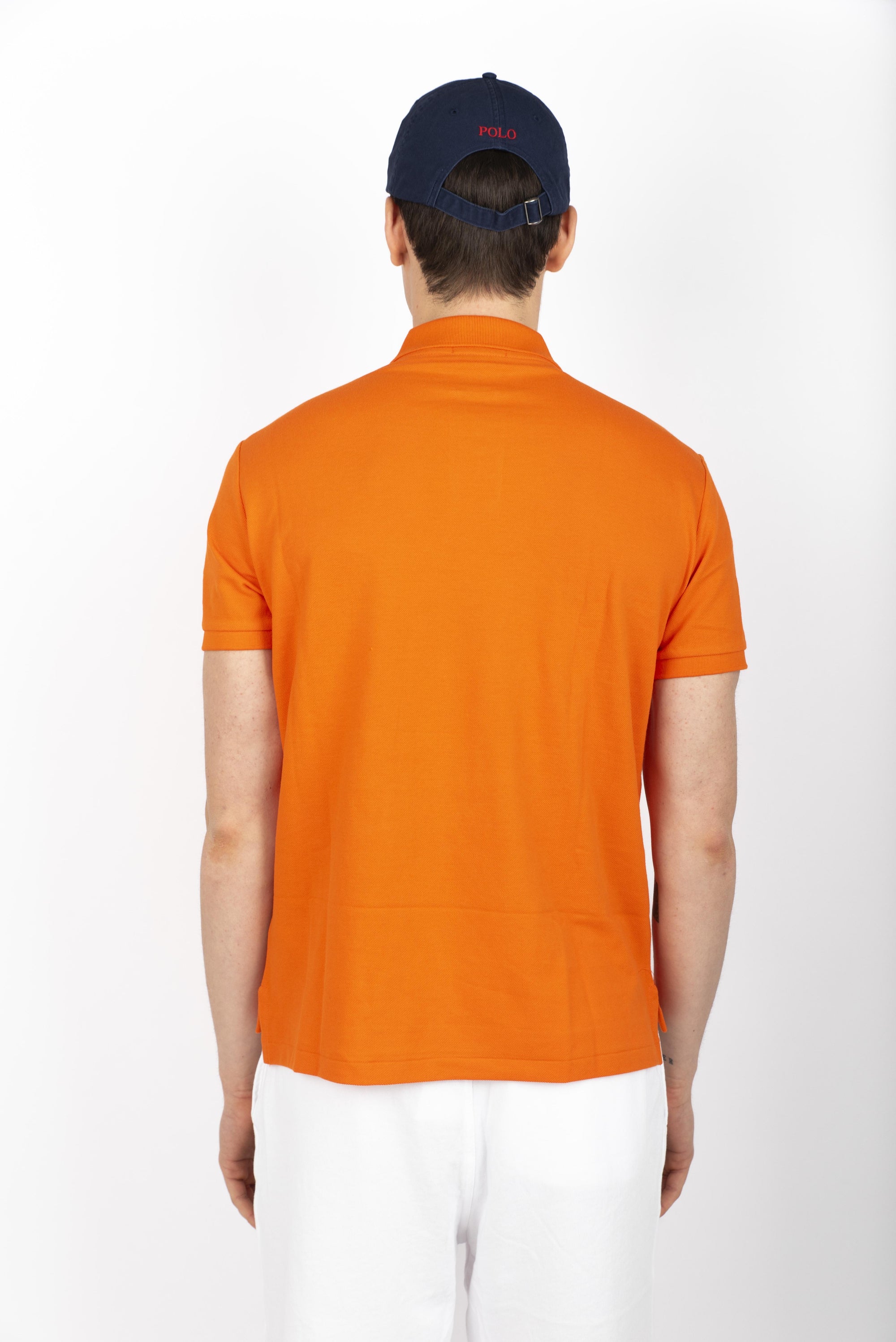 Polo orange in piqué Custom Slim Fit 710782592 024 POLO RALPH LAUREN 