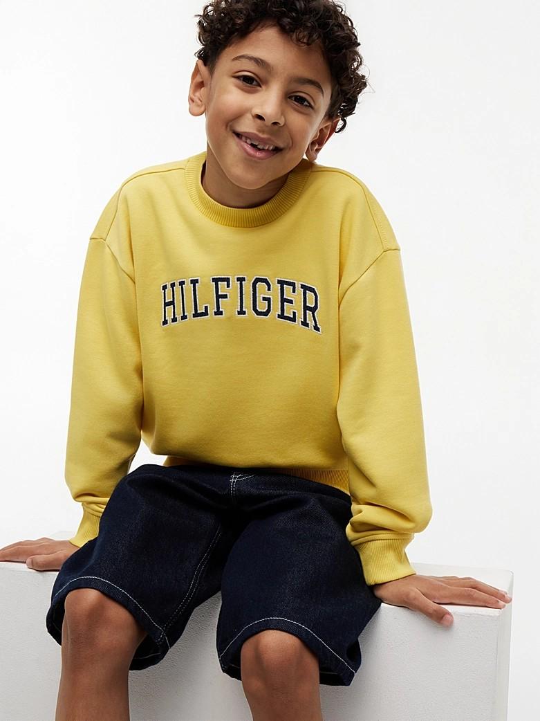 Felpa in spugna con logo KB0KB10404J ZGP TOMMY HILFIGER 