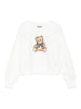 Sweatshirt with satin bow and sequins