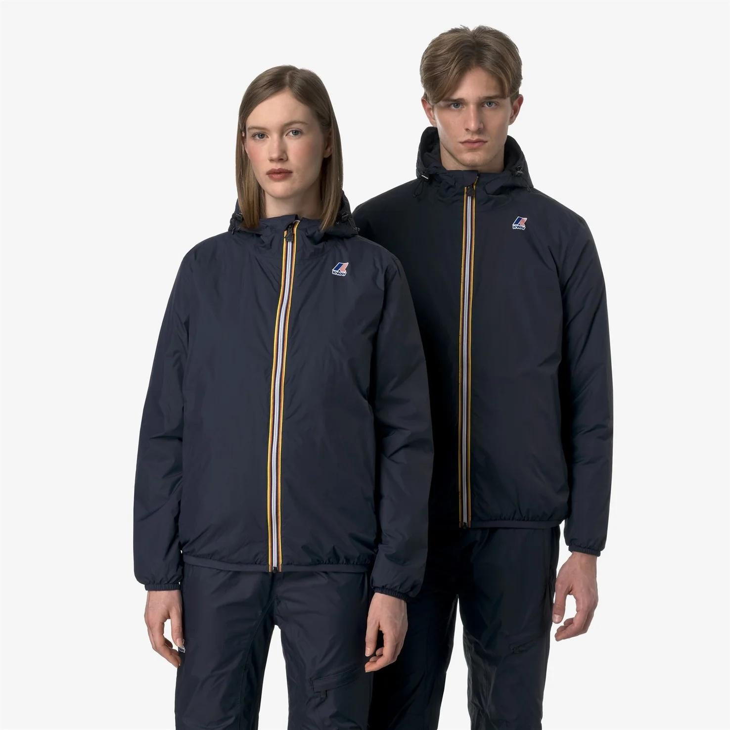 Giacca media calda unisex blu con materiali riciclati K61273W K89 K-WAY 