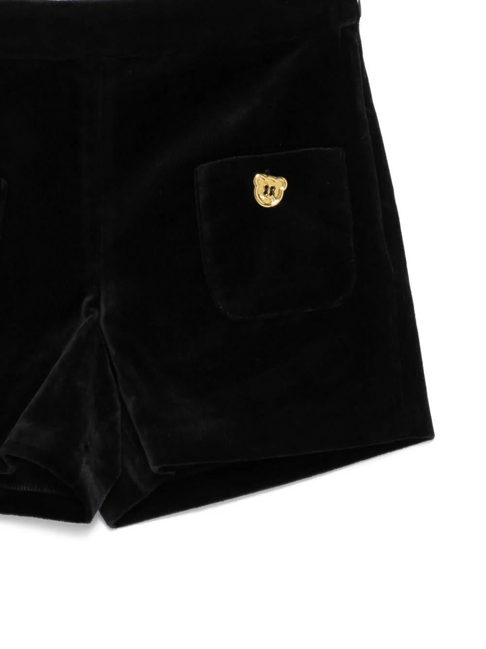 Shorts con bottoni color oro HDQ01VLWA07 60100A MOSCHINO KID 