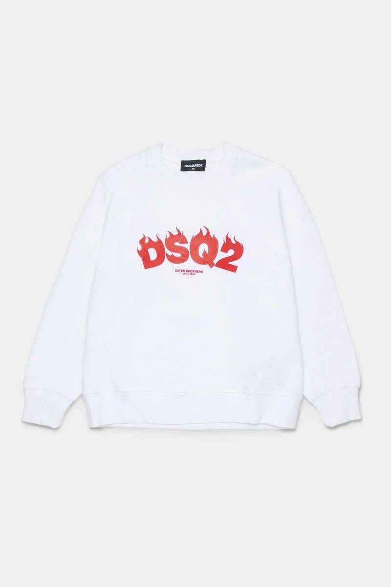 Felpa girocollo con logo DSQ2 DQ3187D0AGW DQ100 DSQUARED2 