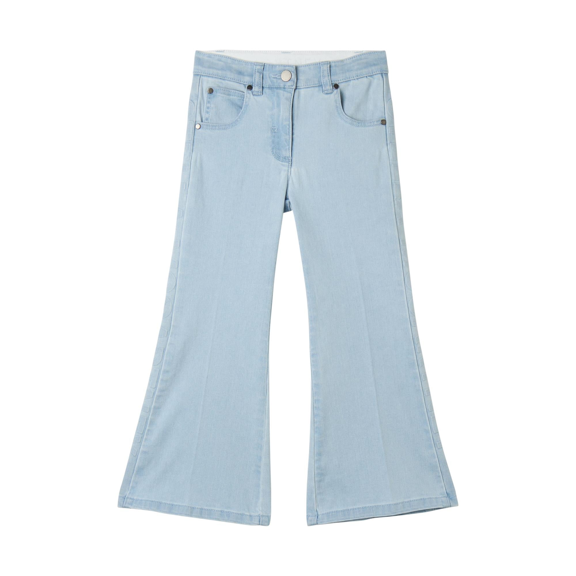 Jeans in Denim Svasati con Lavaggio Leggero TX6E30Z0153 600 STELLA MCCARTNEY 