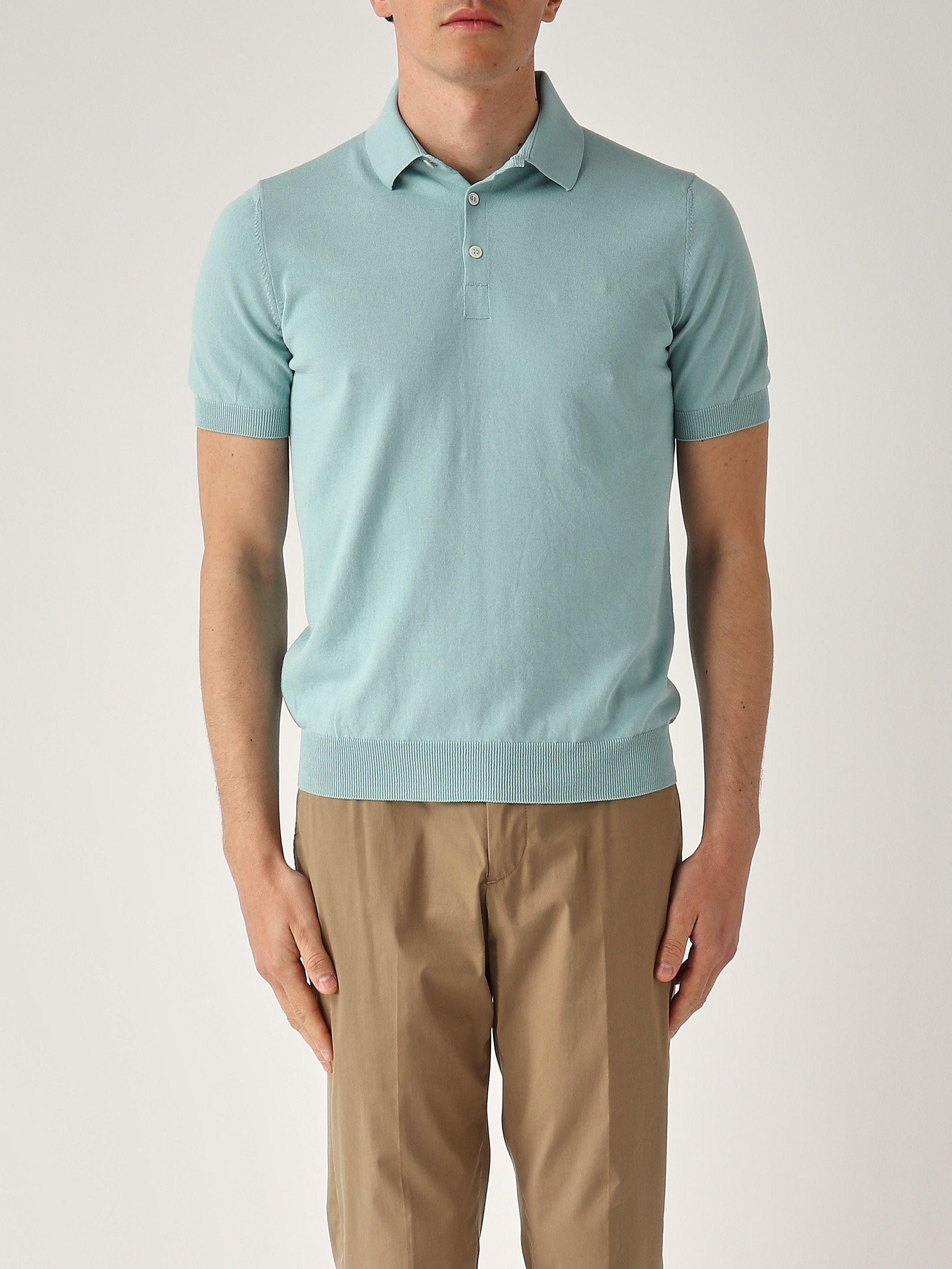 Polo in maglia fresh cotton celeste 57119/20615 430 GRAN SASSO 