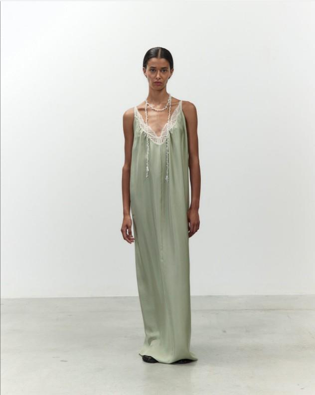 Abito twill enzimato lingerie 116355 PIST ALYSI CHOCOLAT 