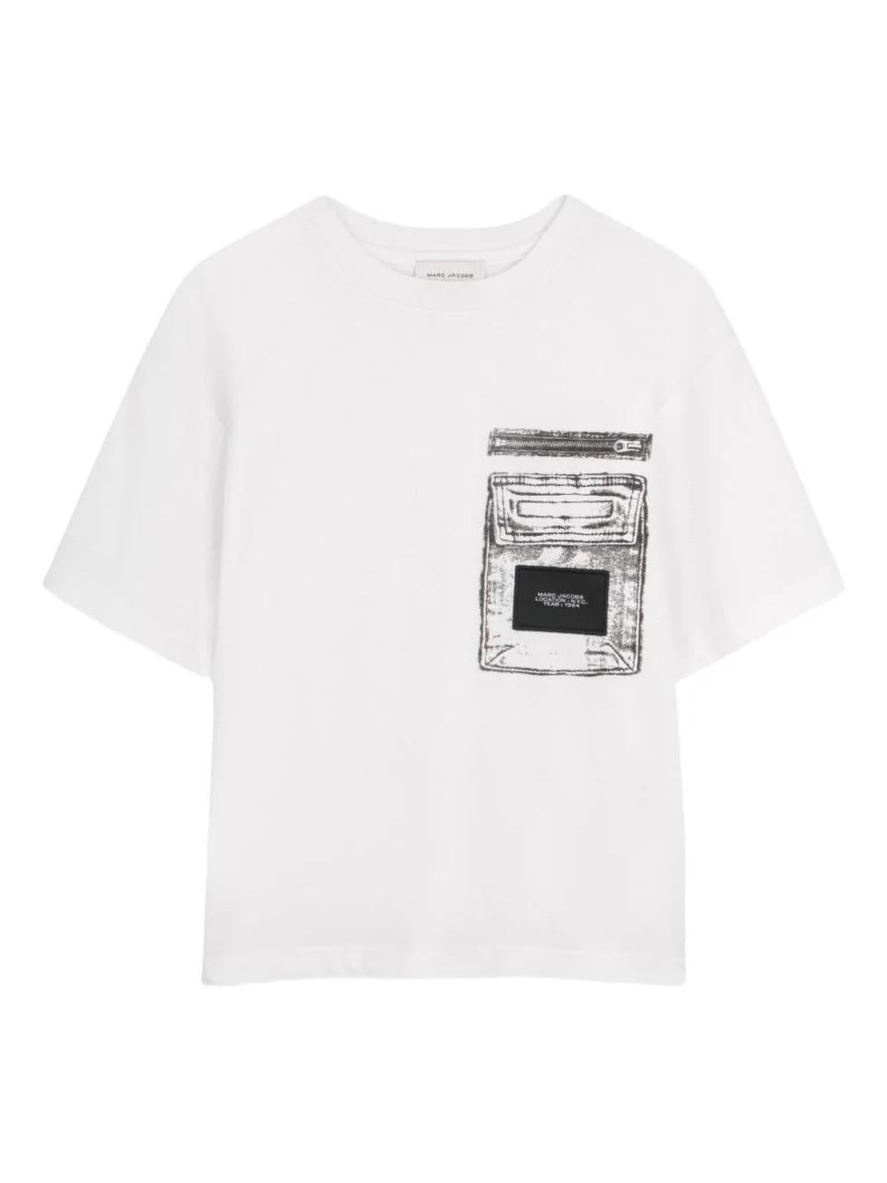 T-shirt bianca con stampa grafica W60846 10P MARC JACOBS 