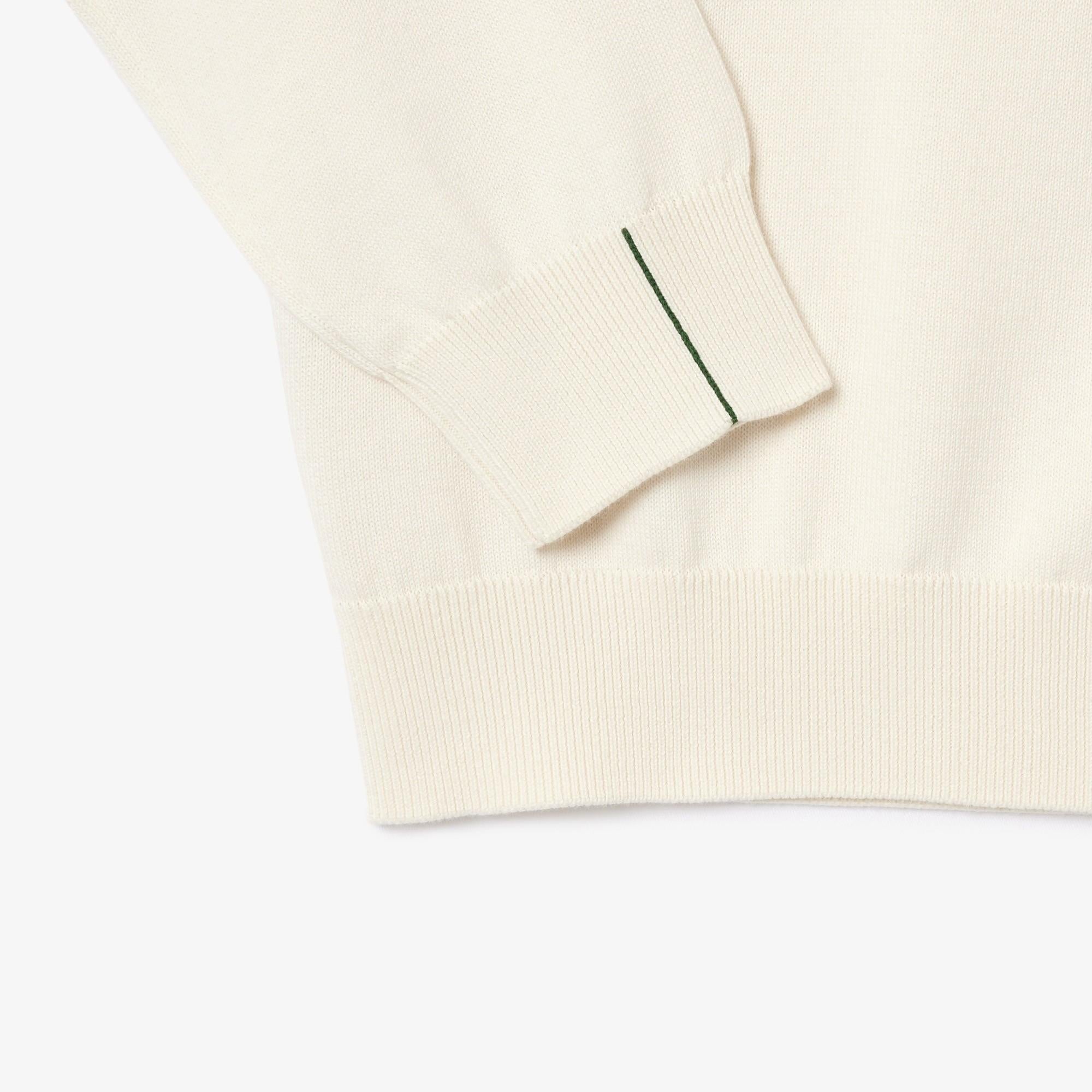 Pullover girocollo monocromatico in cotone AH1985 70V LACOSTE 