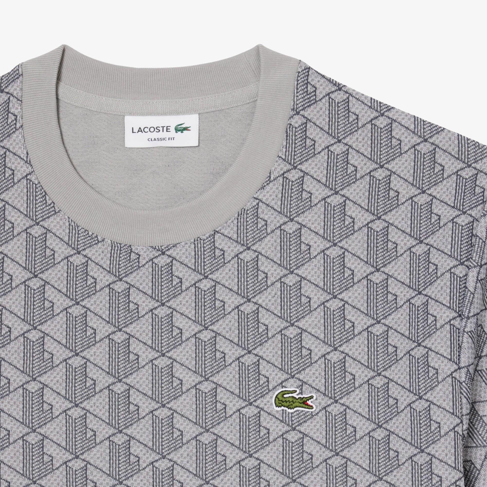 T-shirt slim fit con monogramma jacquard TH1197 41I LACOSTE 