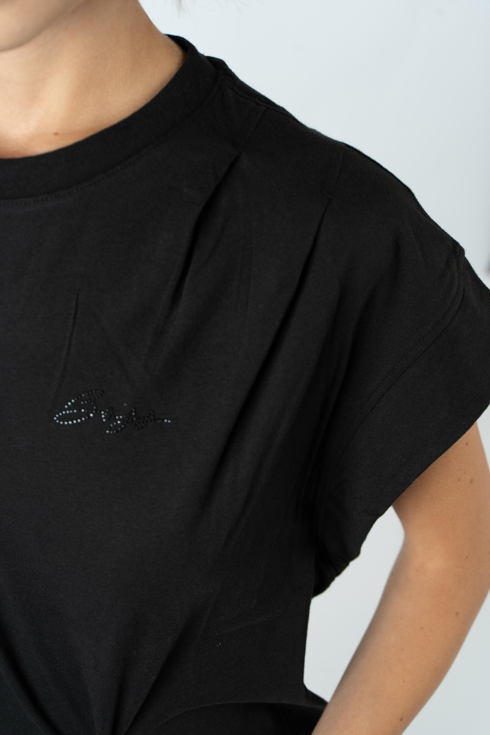 T-shirt con logo scritto a mano in jersey di cotone 50547799 001 BOSS 