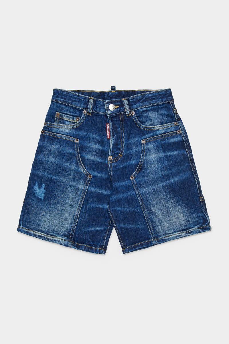 Shorts in denim blu scuro DQ3212D0AFS DQ01 DSQUARED2 