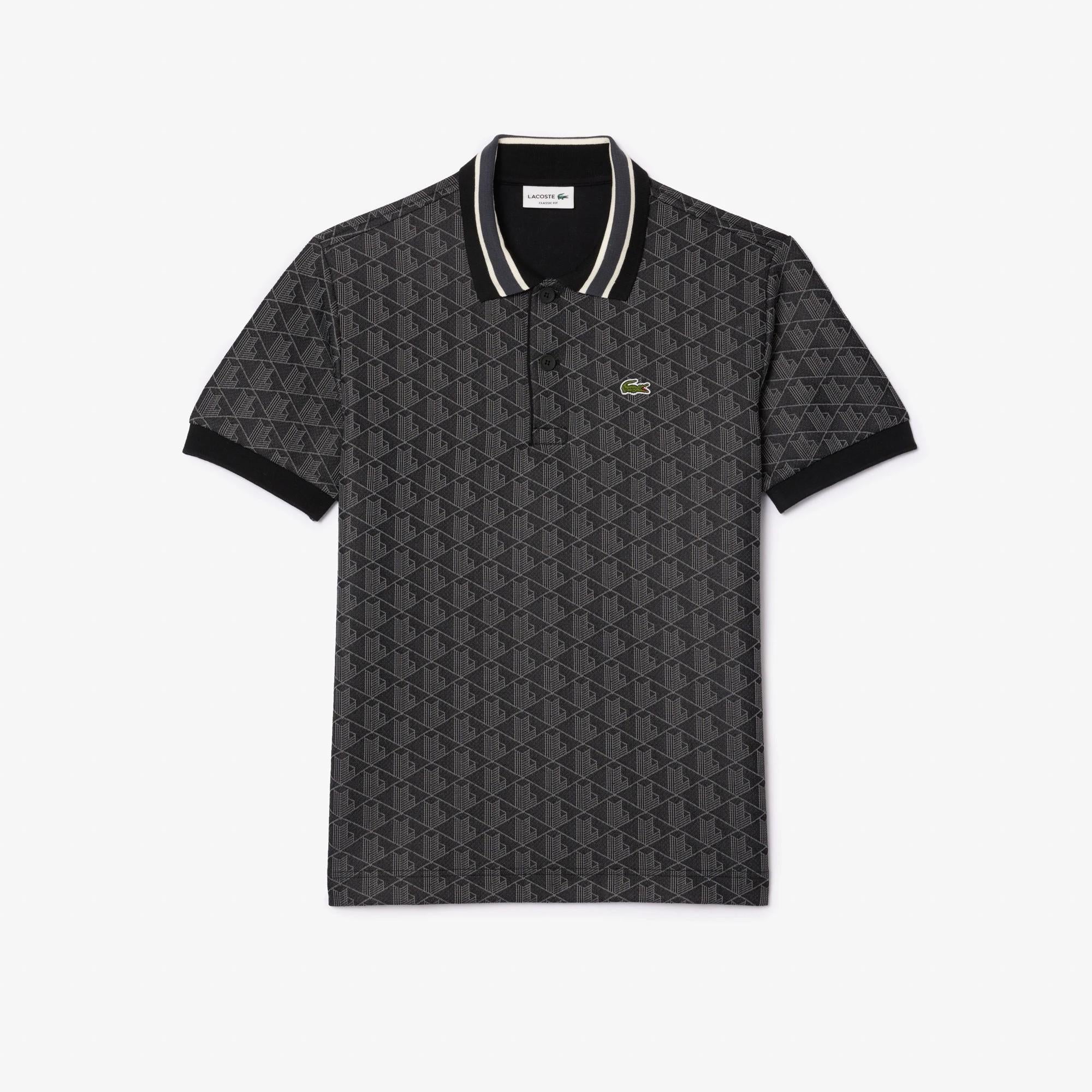 Maglia in jacquard monogrammata DH1417 4PC LACOSTE 