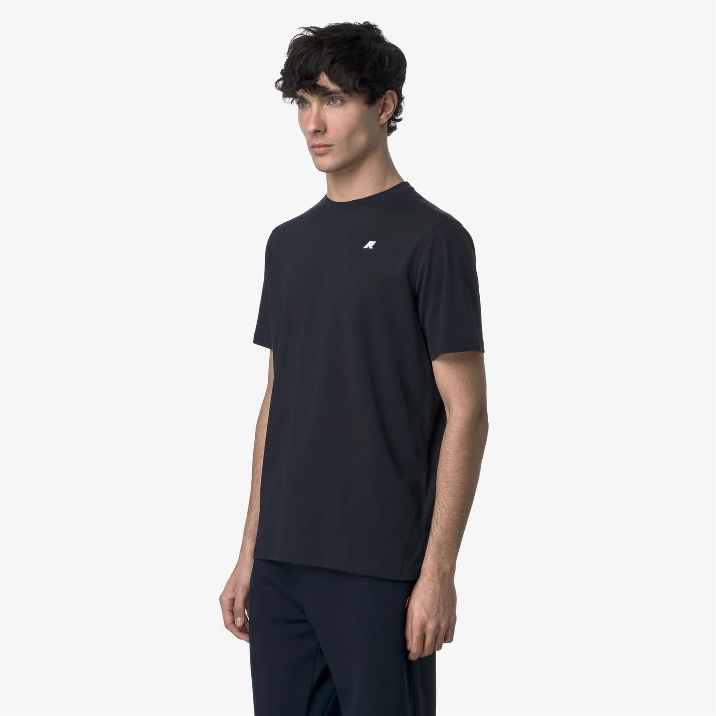 T-Shirt in Cotone Slim Fit Uomo blu K7125UW K89 K-WAY 