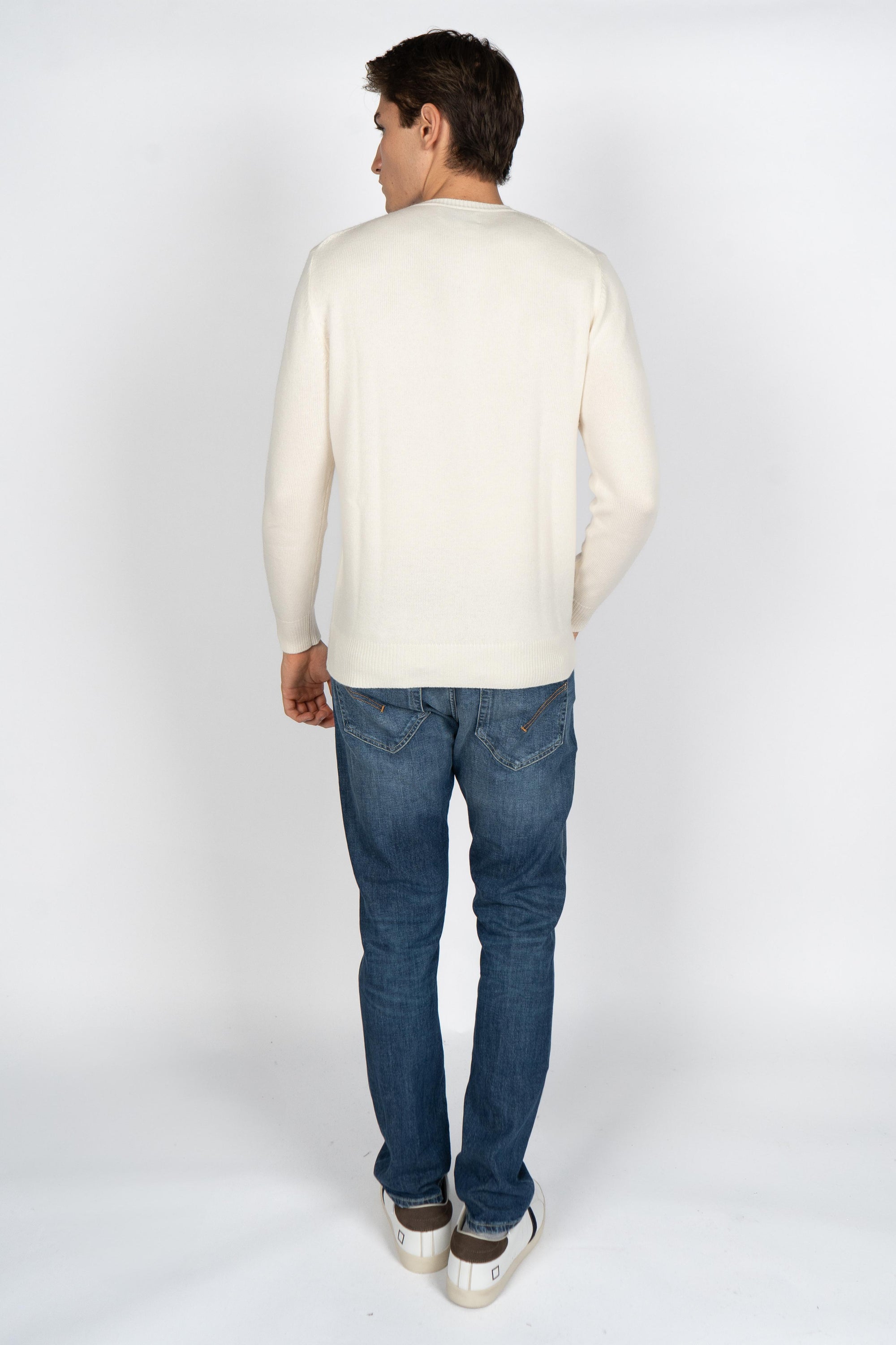 Maglione girocollo Heron con jacquard cartolina Cortina HER0022 00389I MC2 SAINT BARTH 