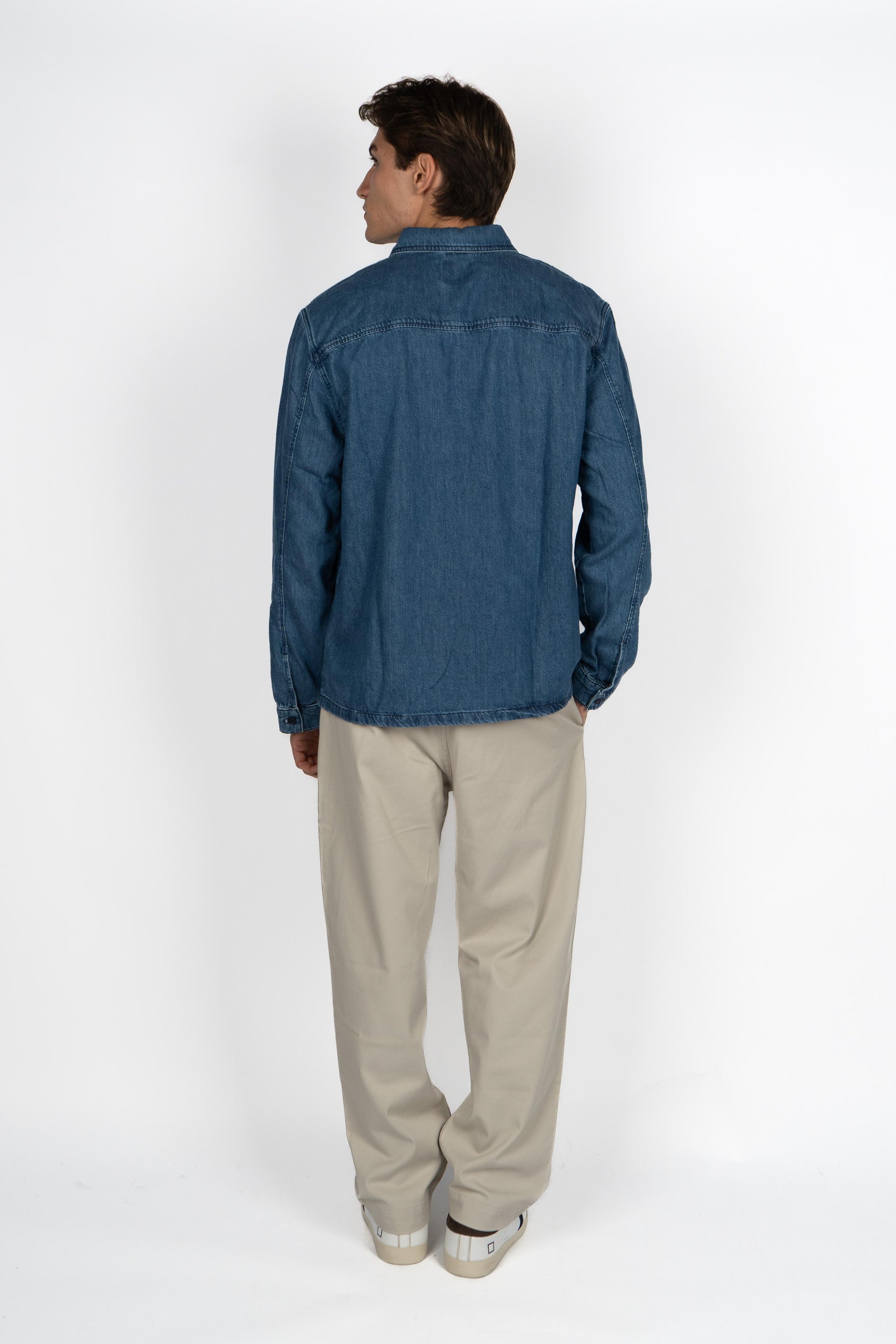 Camicia in denim con logo 50544660 404 BOSS 