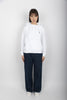 Pullover con cappuccio in felpa bianco