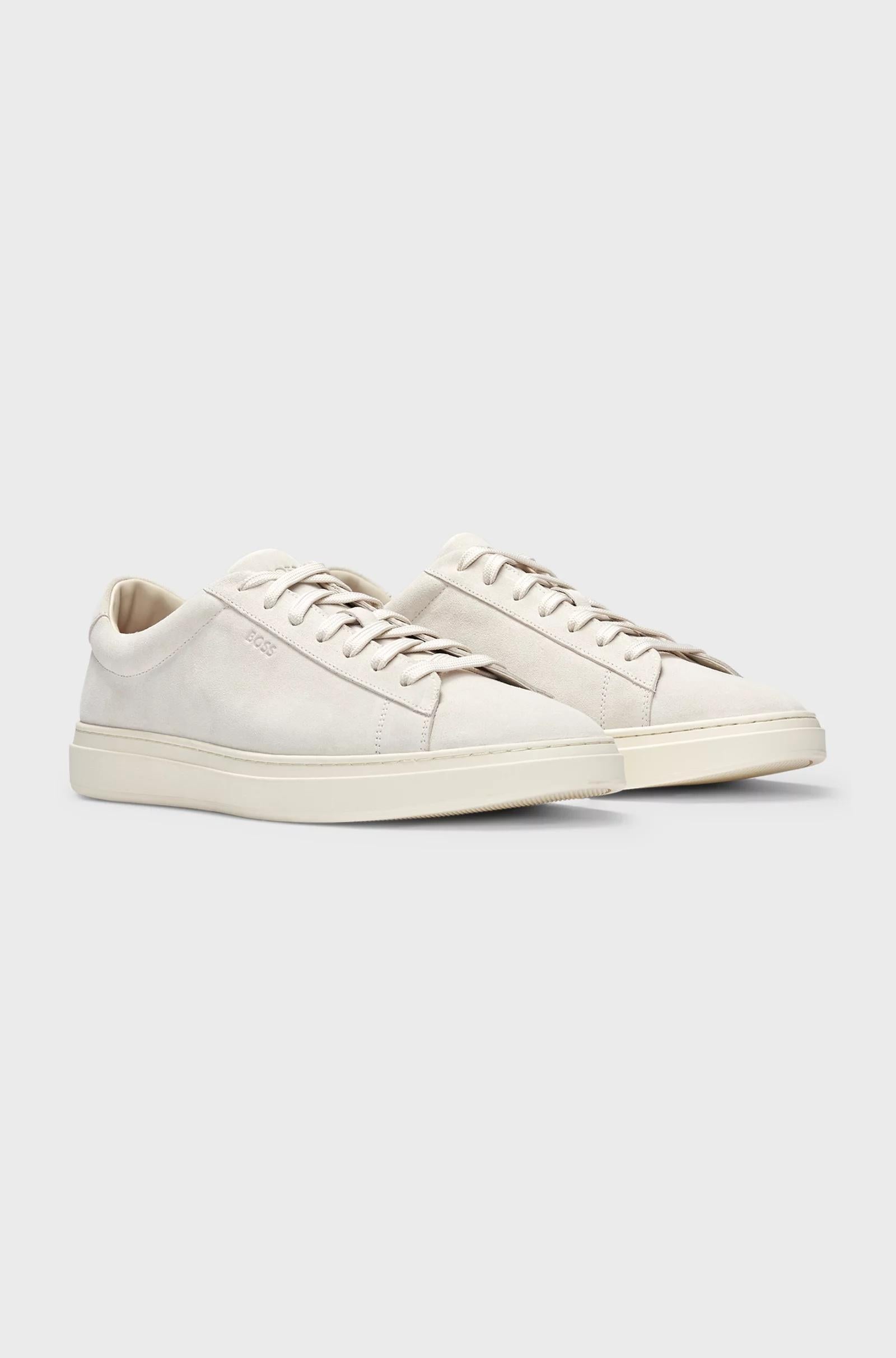 Sneakers in pelle scamosciata con suola in gomma 50541868 131 BOSS SHOES 