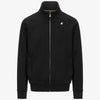 Giacca in pile casual da uomo nero con collo alto e tasche