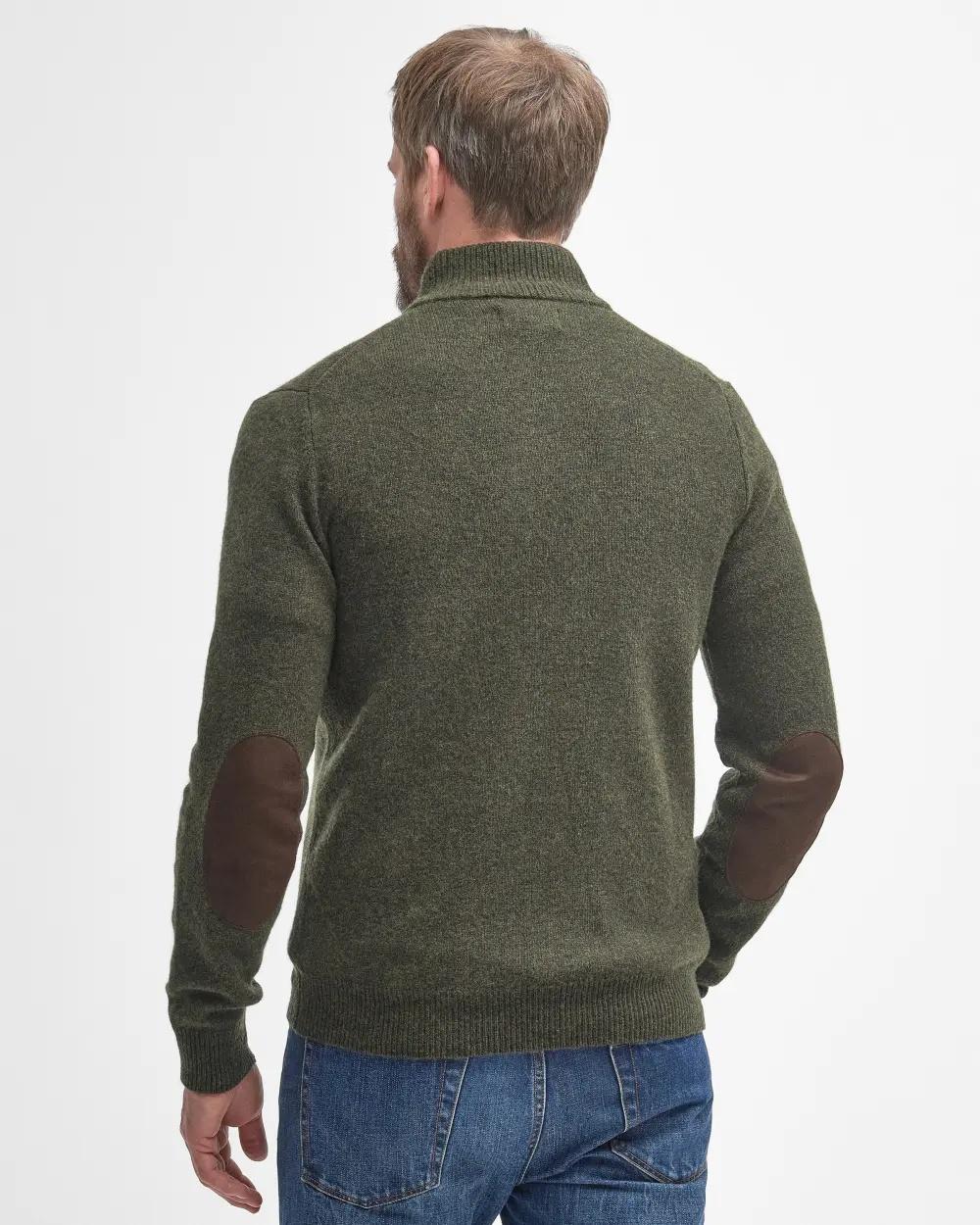 Felpa con toppa sul gomito Essential MKN0585 GN73 BARBOUR 