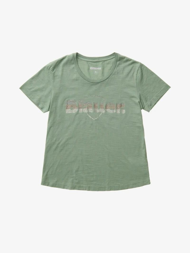 T-shirt con logo glitter Graham 26SBLDH02411 60F BLAUER 