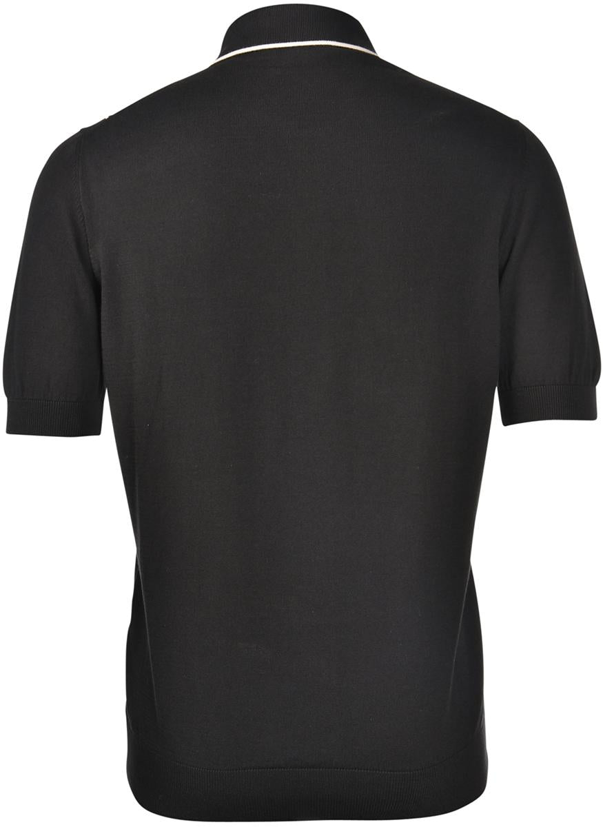 Camicia in maglia a righe cotone organico nero bianco 59135/18041 099 GRAN SASSO 
