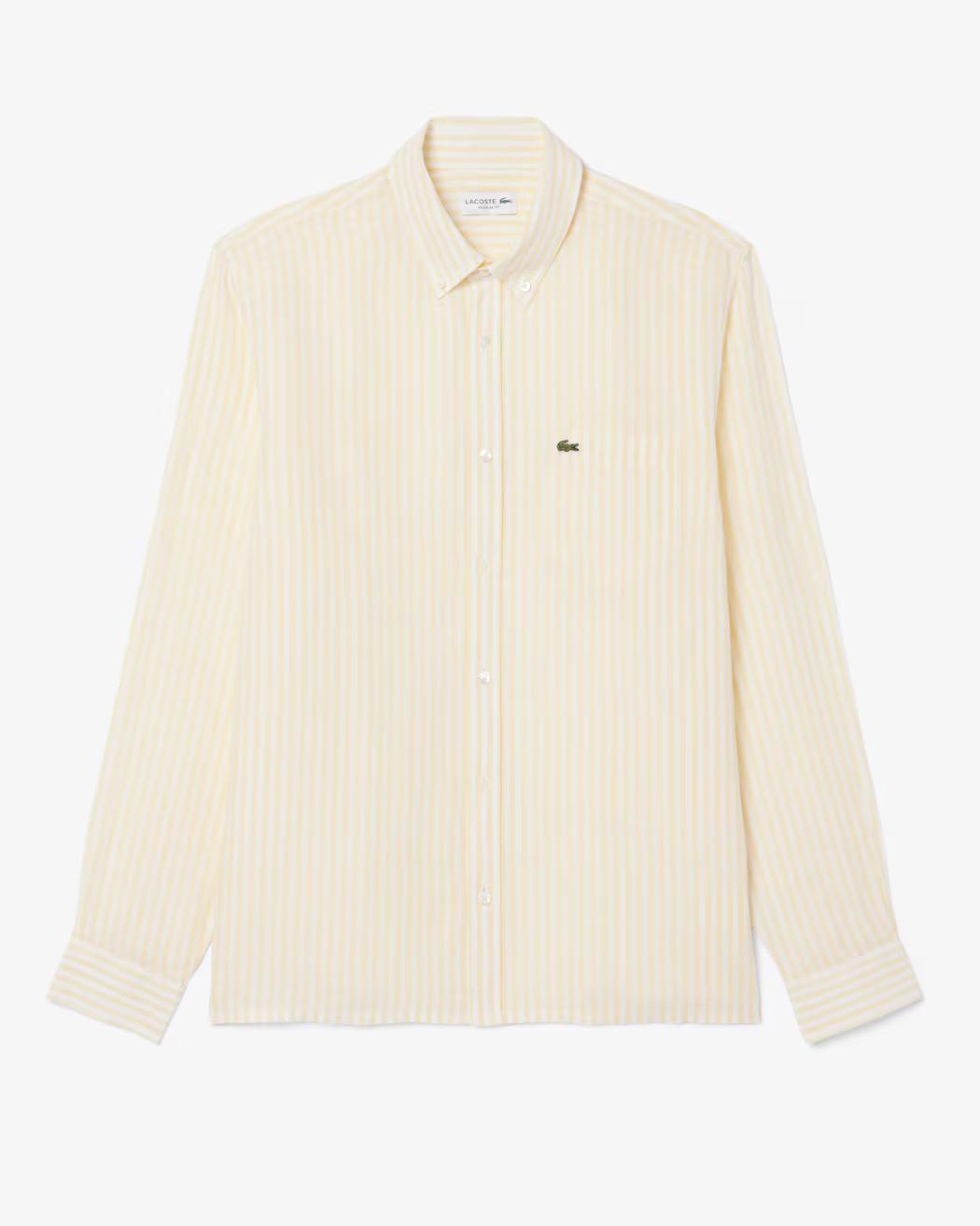 Camicia di lino a righe regular fit CH6985 2AI LACOSTE 